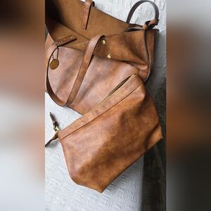 Steve Madden Tan Leather Tote Bag